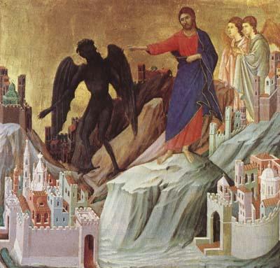 The Temptation of Christ on the Mountain (mk08), Duccio di Buoninsegna